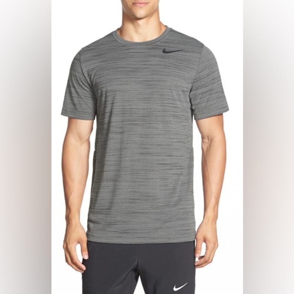 Nike Dri-Fit Short Sleeve Shirt Touch Heather Gray T-shirt Size M EUC